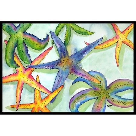 Carolines Treasures Carolines Treasures 8542-JMAT 36 x 24 in. Starfish Indoor Or Outdoor Doormat 8542-JMAT